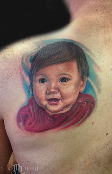 Tattoos - Little Girl Portrait  - 78427